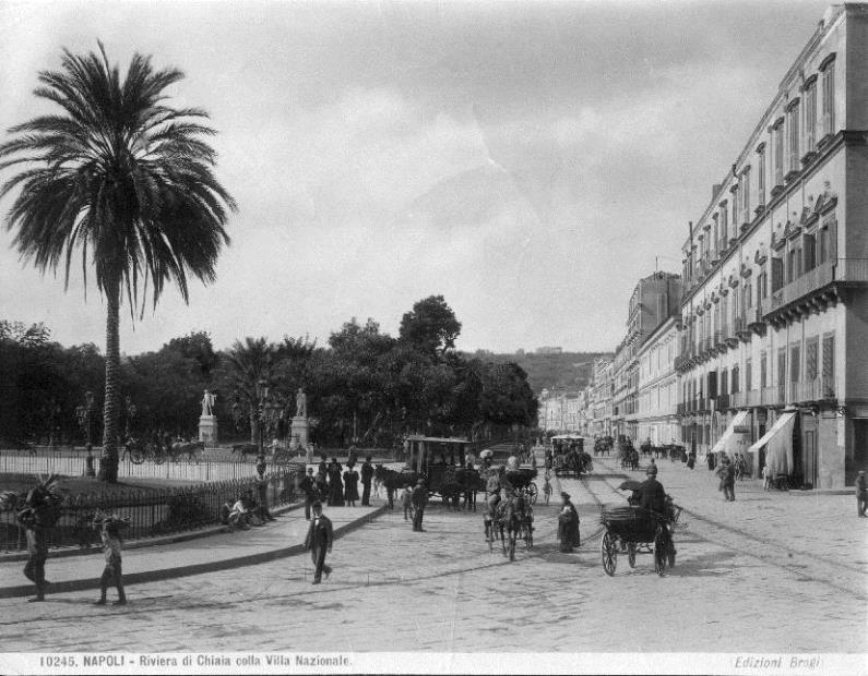 Brogi, Carlo (1850-1925) - n. 10245 - Napoli - Riviera di Chiaia colla Villa nazionale
